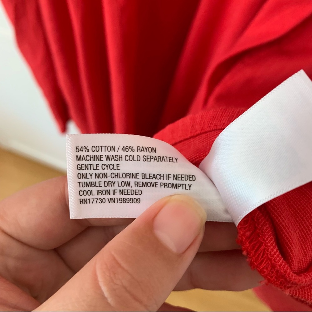 Universal Thread Red V Neck Puff Pocket Dress Siz… - image 7